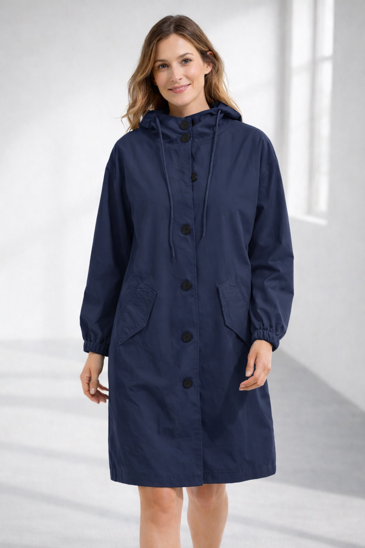 Drune | Damen Langjacke mit Kapuze
