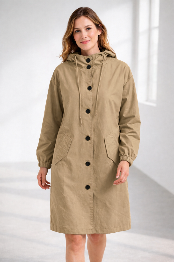 Drune | Damen Langjacke mit Kapuze