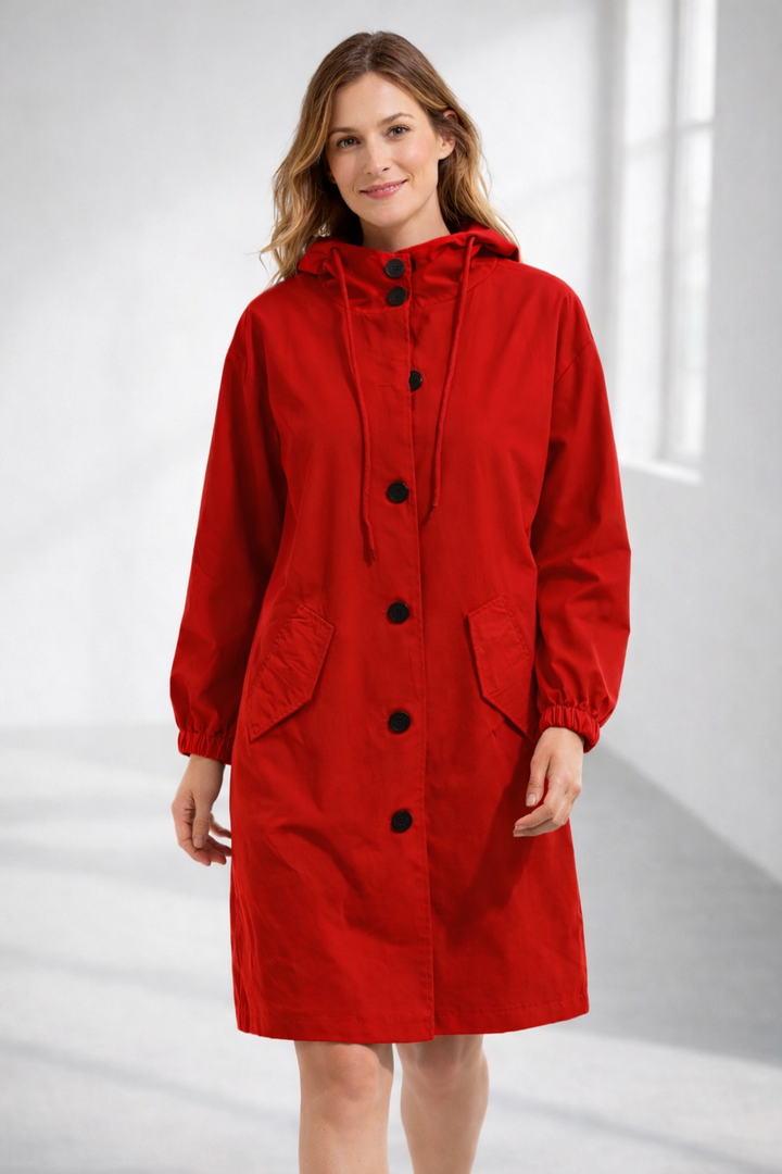 Drune | Damen Langjacke mit Kapuze