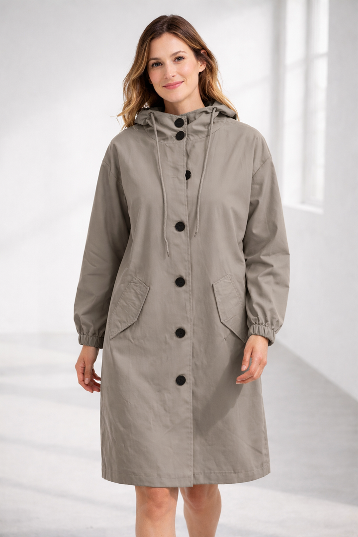 Drune | Damen Langjacke mit Kapuze