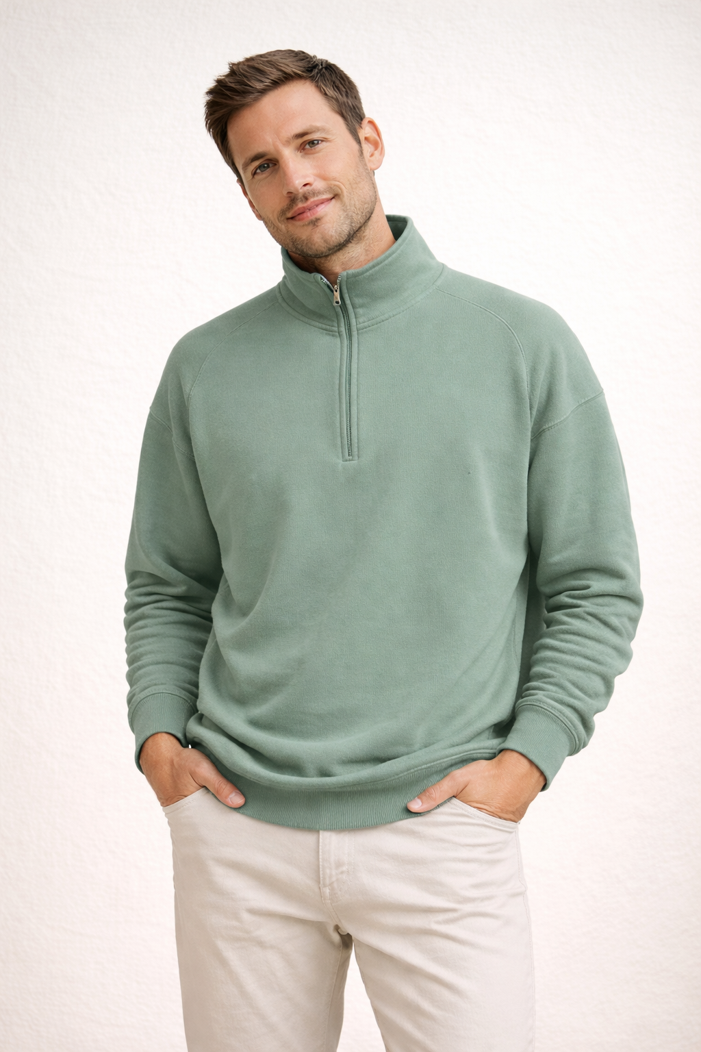 Drune | Herren Top Half-Zip mit Stehkragen