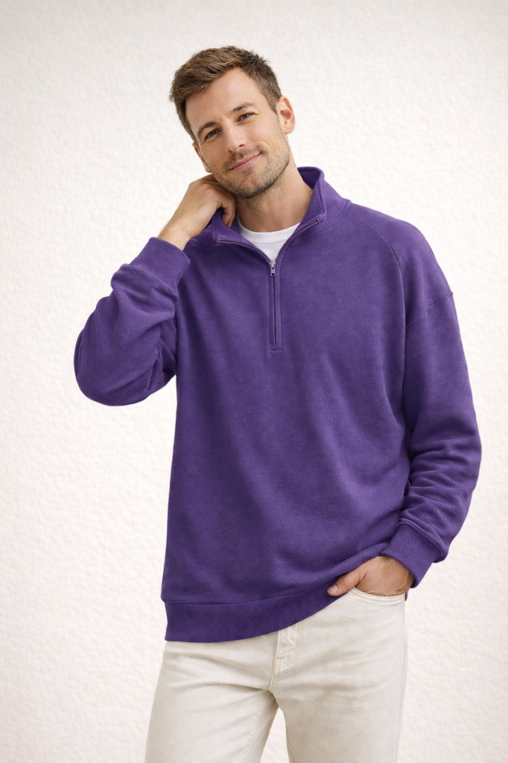Drune | Herren Top Half-Zip mit Stehkragen