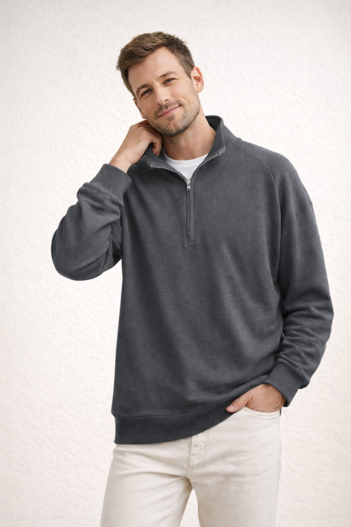 Drune | Herren Top Half-Zip mit Stehkragen