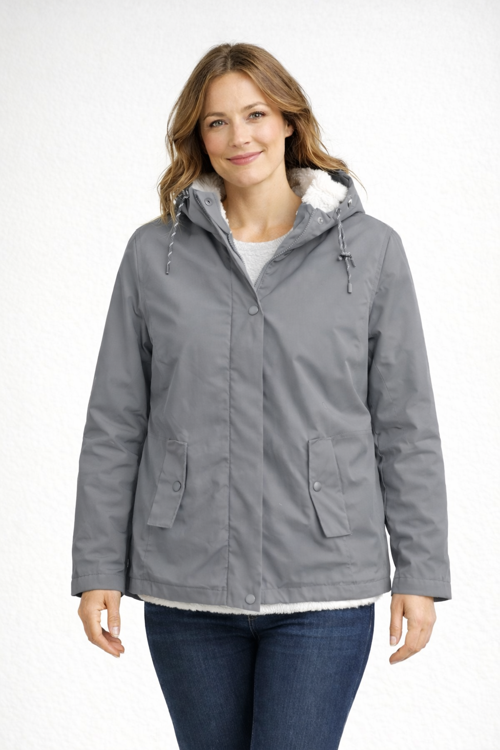 Drune | Damen Winterjacke mit Kapuze und Fleecefutter