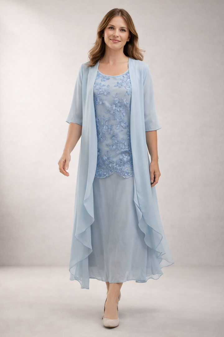 Drune | Elegantes Chiffonkleid in Zwei Teilen