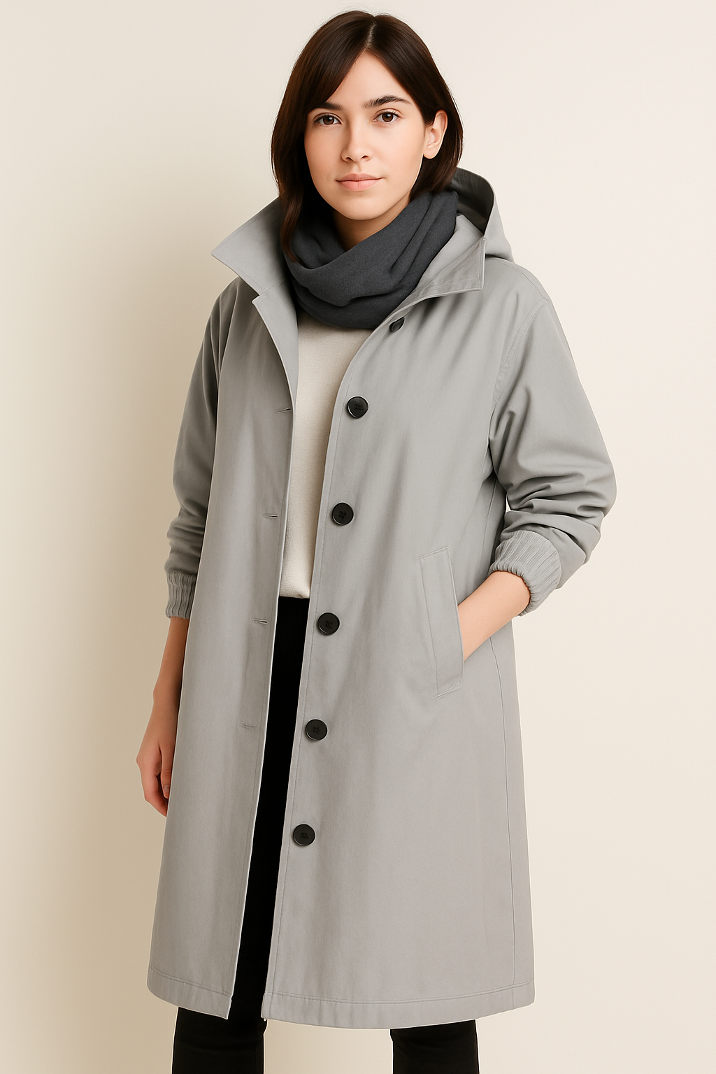 Drune | Damen Trenchcoat mit Kapuze