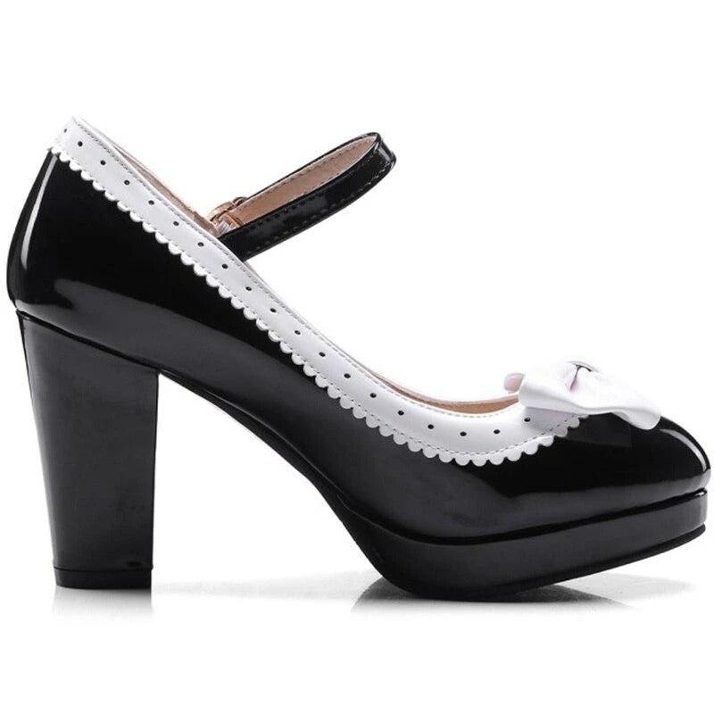 Drune | Vintage Schuh Schwarze Schnalle