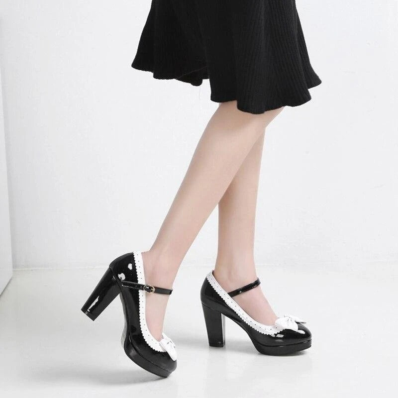 Drune | Vintage Schuh Schwarze Schnalle