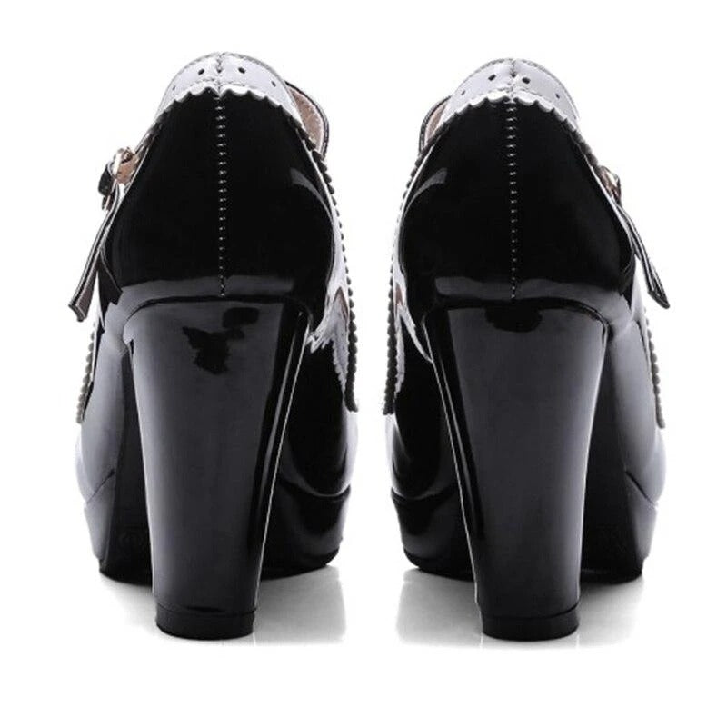 Drune | Vintage Schuh Schwarze Schnalle