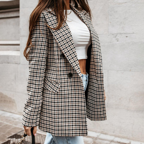 Drune | Gepunkteter Klassischer Blazer Für Frauen