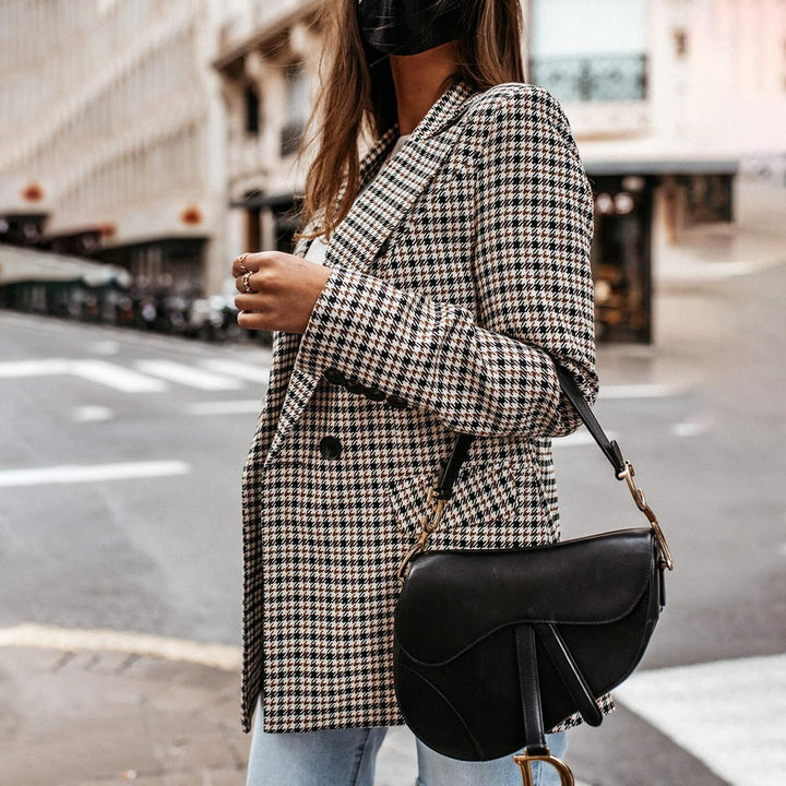 Drune | Gepunkteter Klassischer Blazer Für Frauen