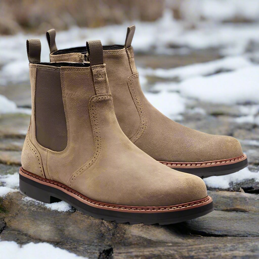 Drune | Chelsea Boots Wildleder Bequeme Passform Langlebige Gummisohle
