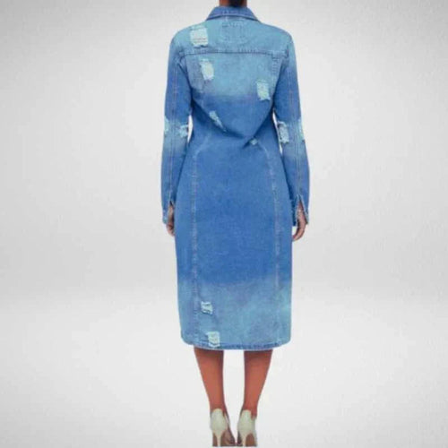 Drune | Schicker Longline Denim Trenchcoat Für Vielseitige Stylings