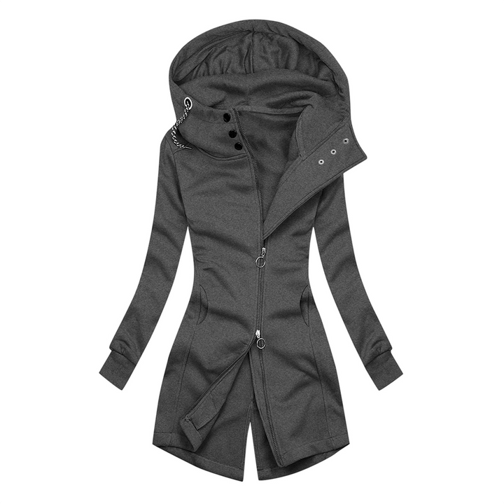 Drune | Chic Slim Fit Rollkragen Kapuzenpullover Jacke Für Frauen