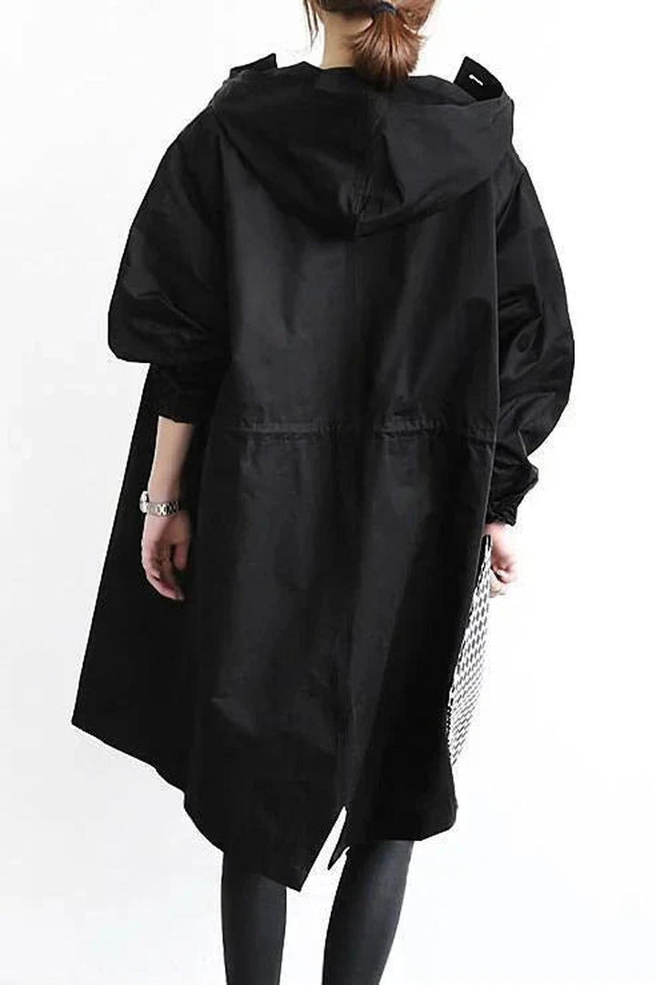 Drune | Damen Kapuzen Trenchcoat Leichter Windbreaker