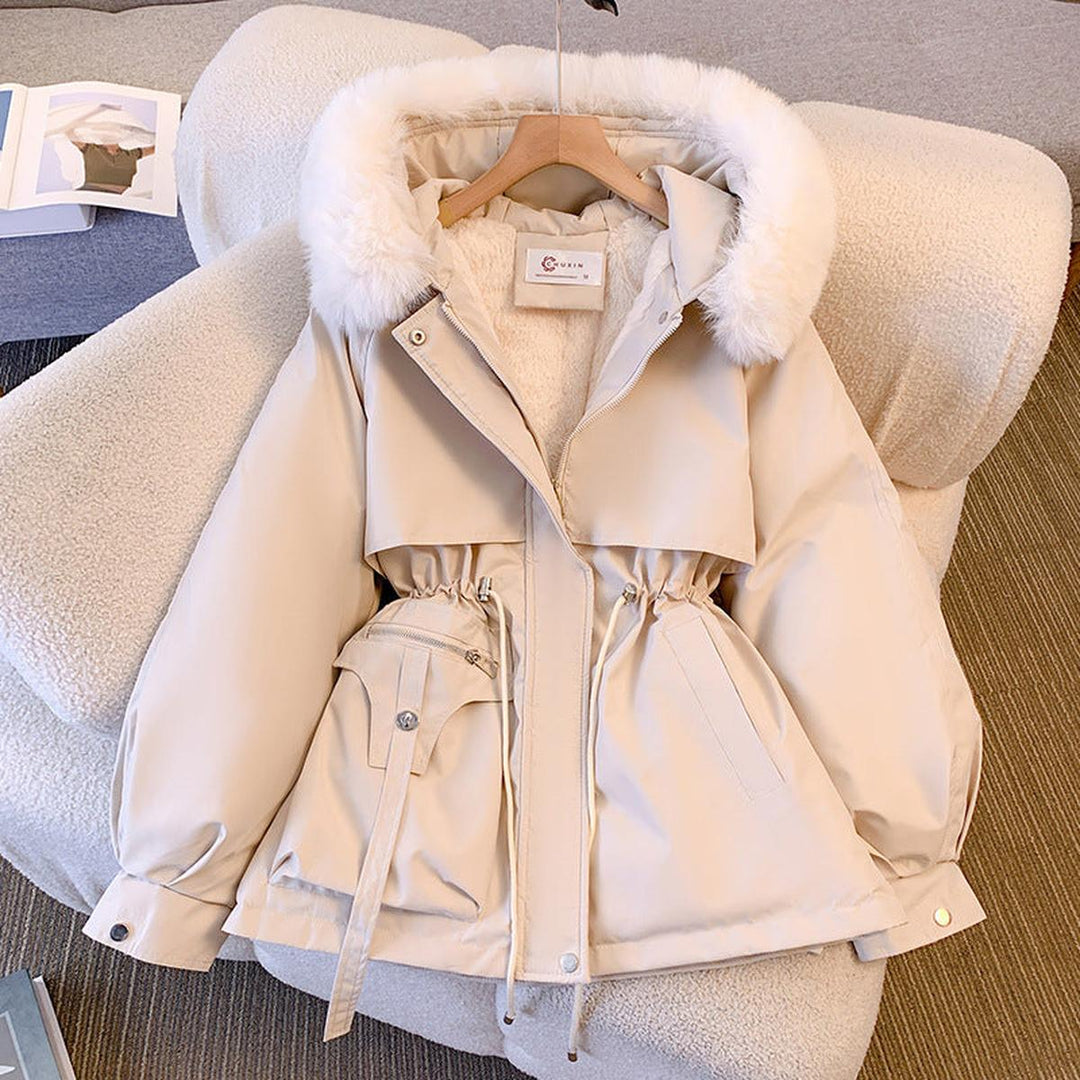Drune | Schicker Damen Wintermantel mit Pelzkapuze