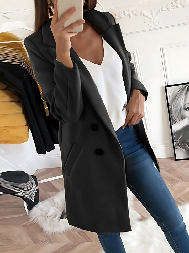 Drune | Schicker Designmantel für Damen, Langarm - Winter