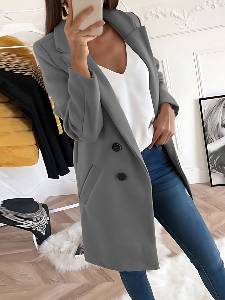 Drune | Schicker Designmantel für Damen, Langarm - Winter