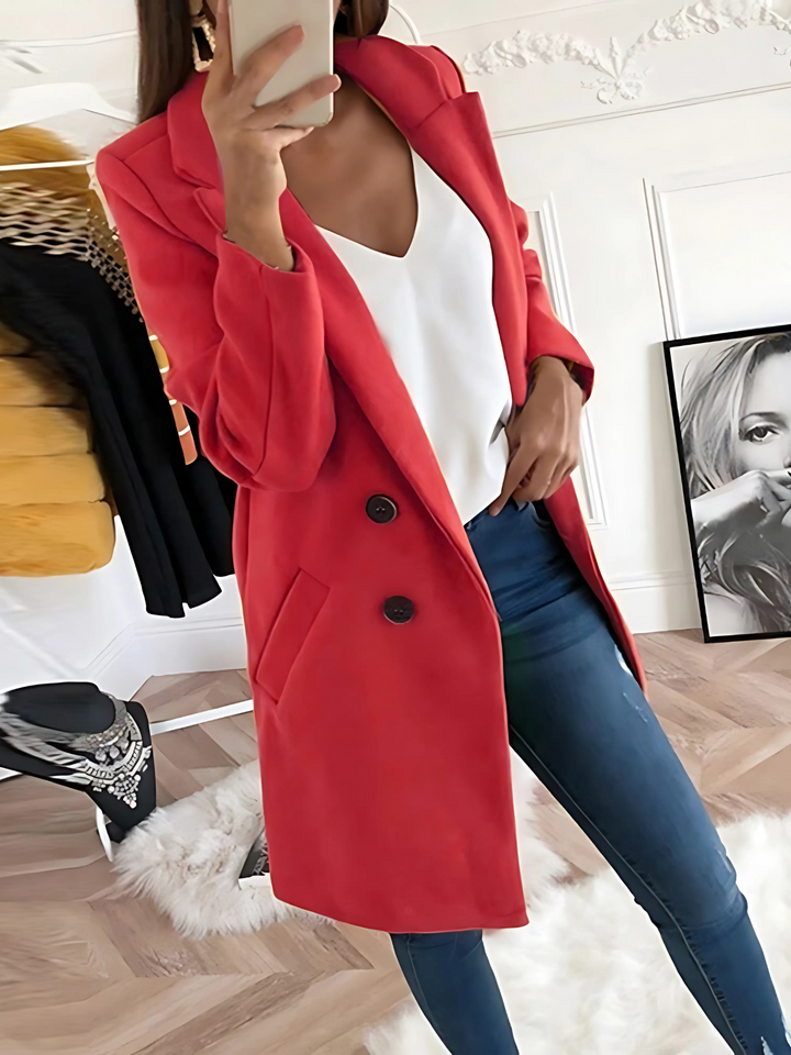 Drune | Schicker Designmantel für Damen, Langarm - Winter
