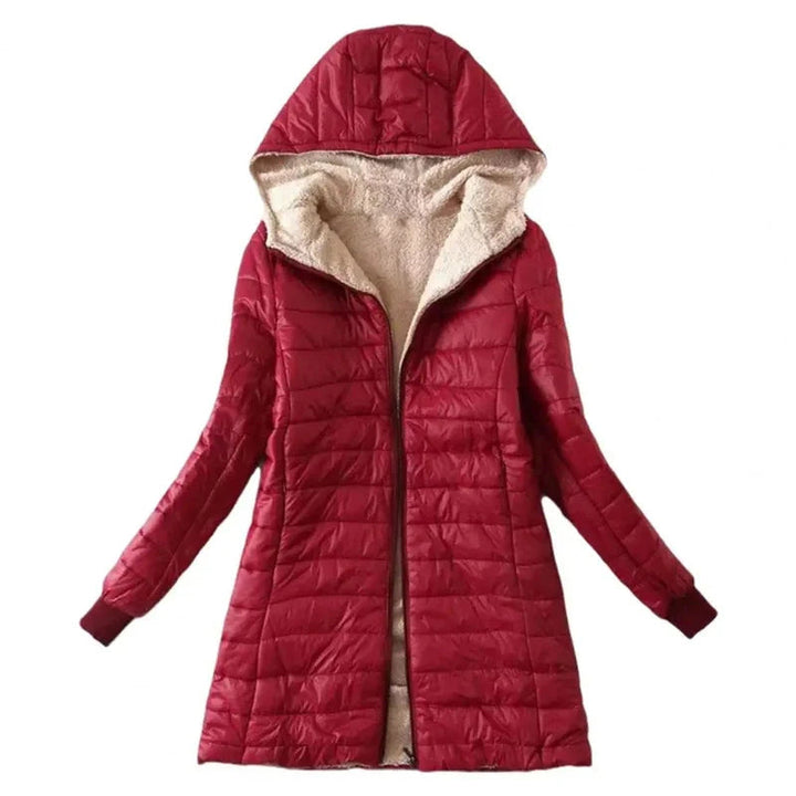 Drune | Damen Gepolsterte Winterjacke mit Kapuze und Fleece-Futter