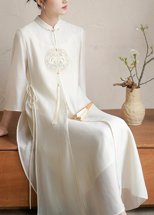 Drune | Elegantes Kleid mit Chinesischem Kragen