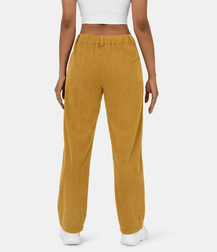 Damenhose in Cordoptik