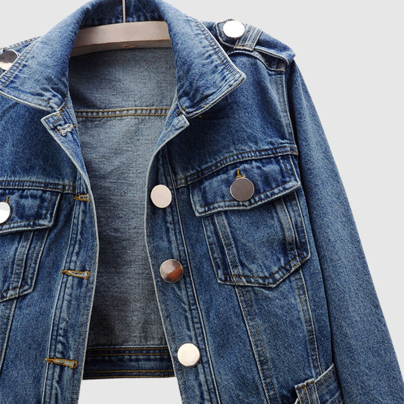 Drune | Stylische Kurze Jeansjacke