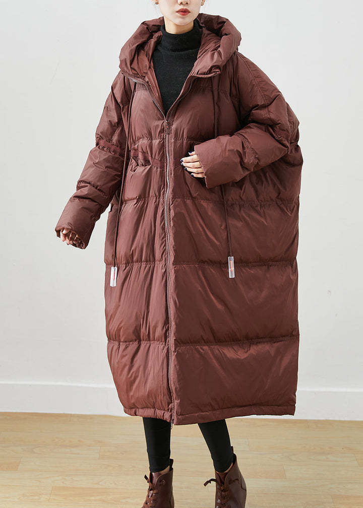 Drune | Oversized Entendaunenjacken mit Kapuze und Kordelzug Winter