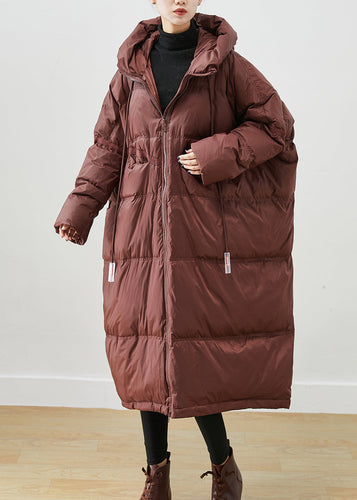 Drune | Oversized Entendaunenjacken mit Kapuze und Kordelzug Winter