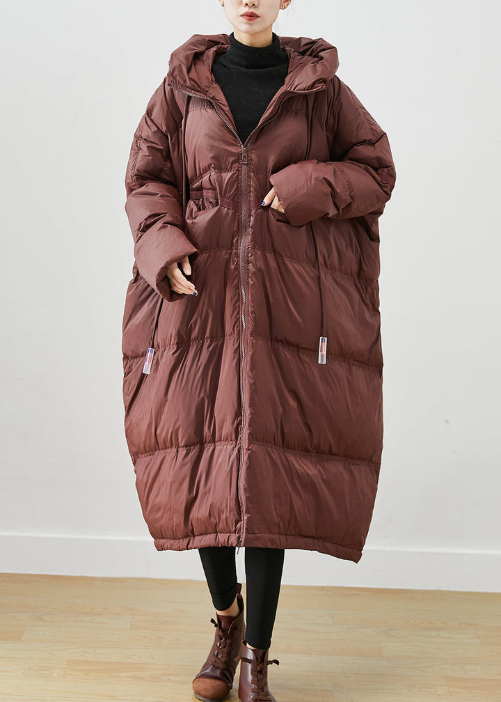 Drune | Oversized Entendaunenjacken mit Kapuze und Kordelzug Winter
