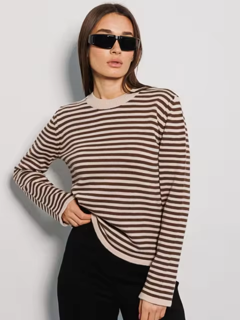 Drune | Striped crew neck sweater