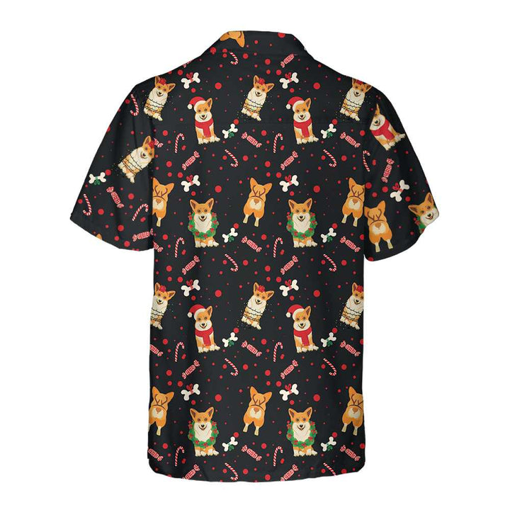 Drune | Weihnachts-Corgis Hund Hawaii-Hemd, Lustiges Hund-Weihnachtshemd, Bestes Geschenk zu Weihnachten