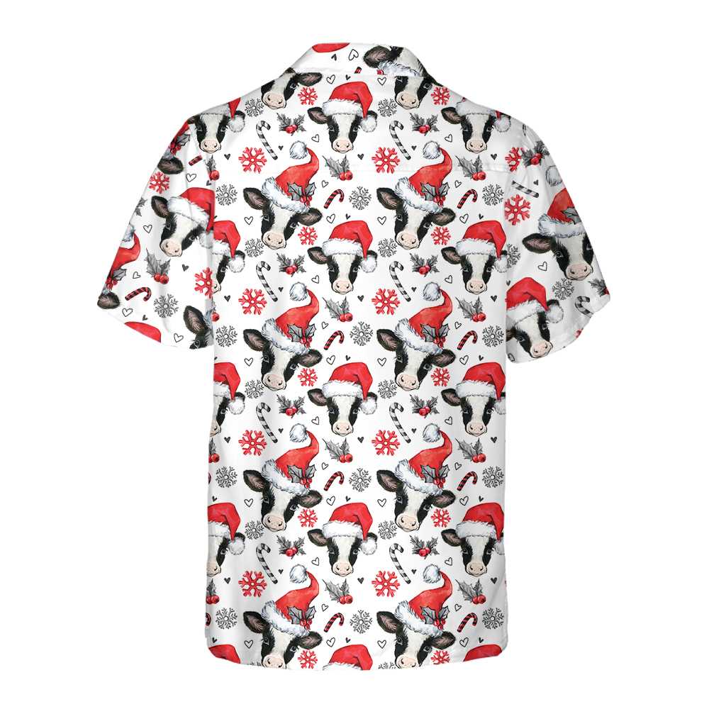 Drune | Weihnachtskuh Hawaiian Shirt, Lustiges Weihnachts-Shirt, Bestes Geschenk für X-mas