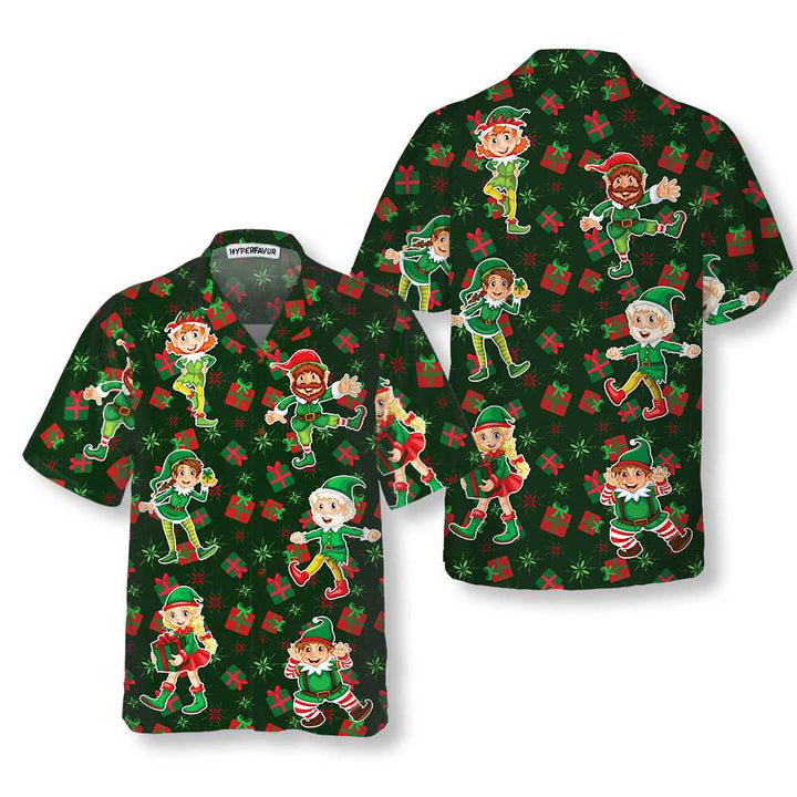 Drune | Weihnachtself Party Hawaiihemd, Lustiges Elf Weihnachtshemd, Beste Weihnachtsgeschenkidee
