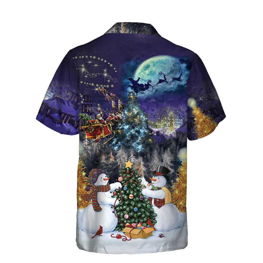 Drune | Weihnachtsnacht mit der Familie Hawaiian Shirt, lustiges Weihnachtshemd, beste Weihnachtsgeschenkidee