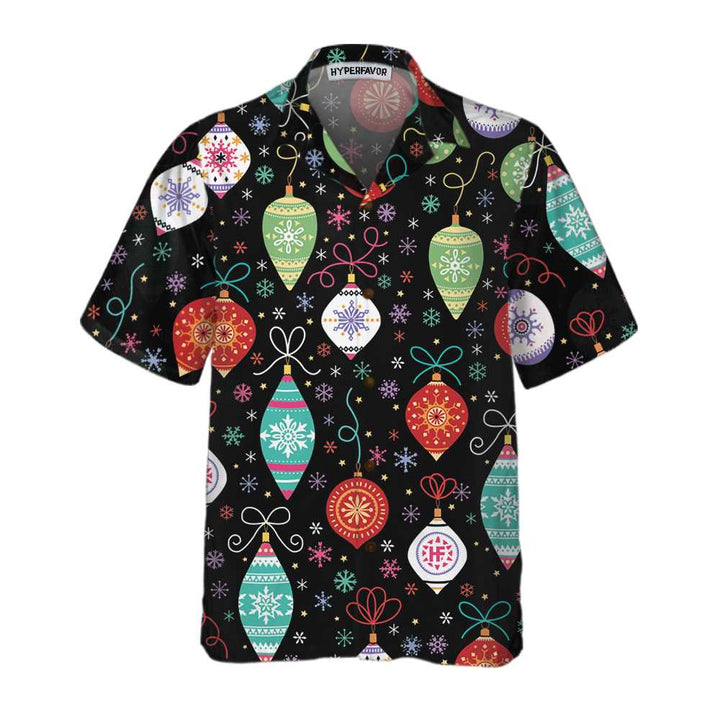 Drune | Weihnachtsschmuck Muster Hawaiihemd, Lustiges Weihnachtsshirt für Männer