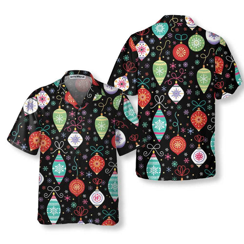 Drune | Weihnachtsschmuck Muster Hawaiihemd, Lustiges Weihnachtsshirt für Männer