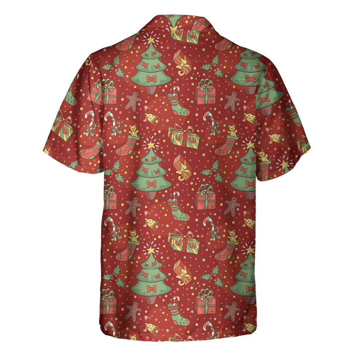 Drune | Weihnachtsmuster mit Konfetti Hawaiian Shirt, Festliches Weihnachts Hawaiian Shirt