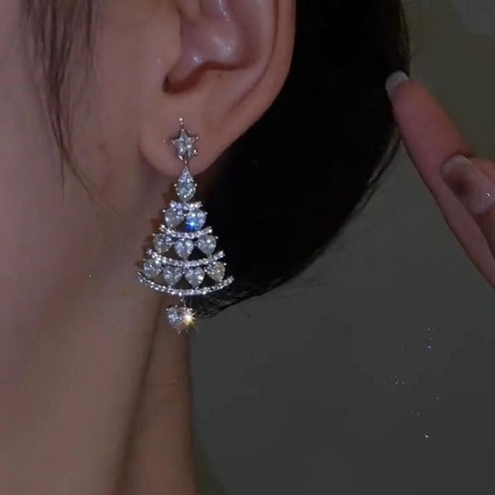 Drune | Weihnachtsfunkeln Silber Ohrringe