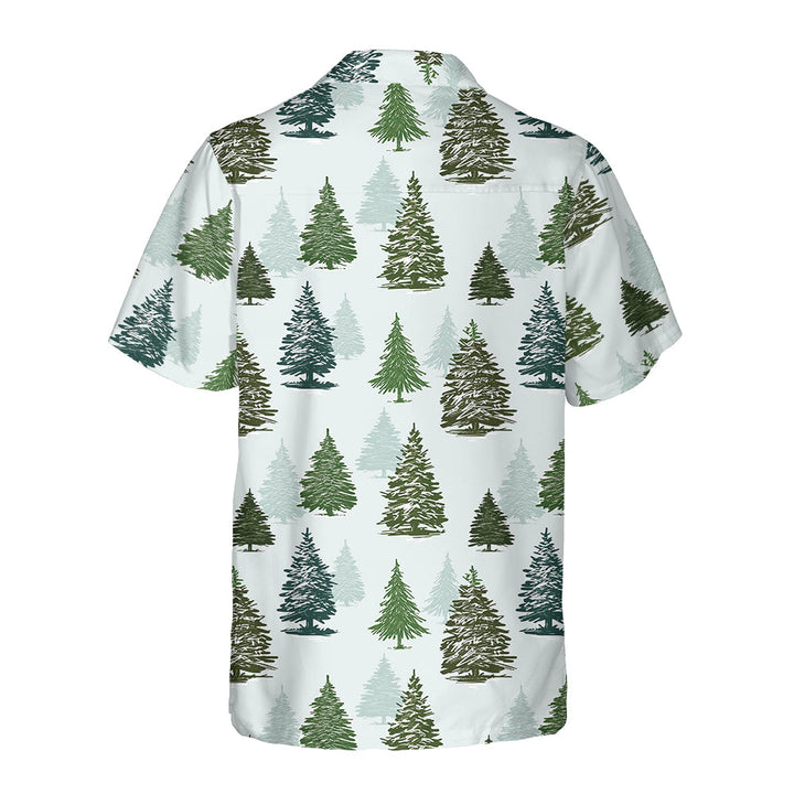 Drune | Weihnachtsbaum-Muster-Hemd für Herren Weihnachts-Hawaiihemd
