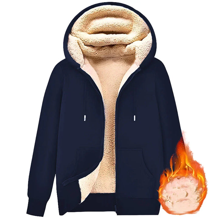 Drune | Hoodie aus Lambswool - warmer & weicher Sweatshirt mit Kapuze und Plüschfutter für den Winter