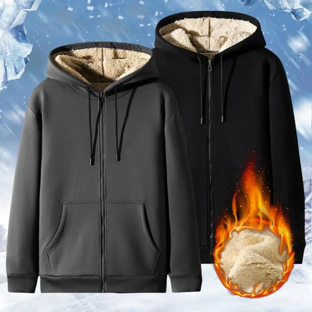 Drune | Hoodie aus Lambswool - warmer & weicher Sweatshirt mit Kapuze und Plüschfutter für den Winter