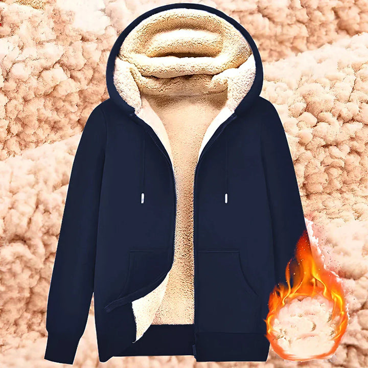 Drune | Hoodie aus Lambswool - warmer & weicher Sweatshirt mit Kapuze und Plüschfutter für den Winter