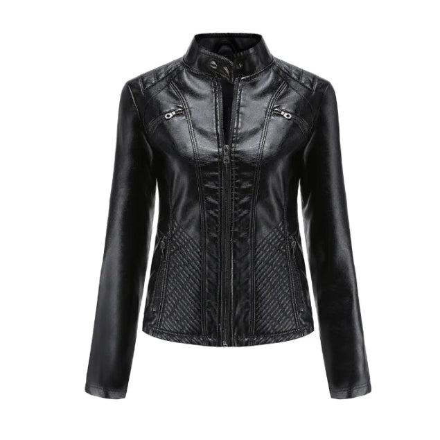 Drune | Klassische Lederjacke für Frauen - zeitloser Schnitt
