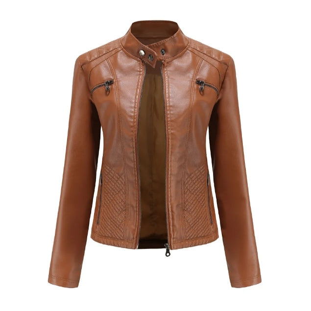 Drune | Klassische Lederjacke für Frauen - zeitloser Schnitt