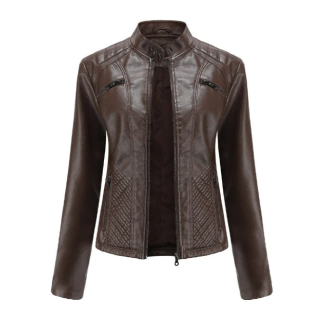 Drune | Klassische Lederjacke für Frauen - zeitloser Schnitt