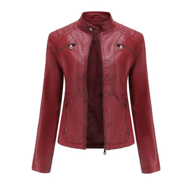Drune | Klassische Lederjacke für Frauen - zeitloser Schnitt