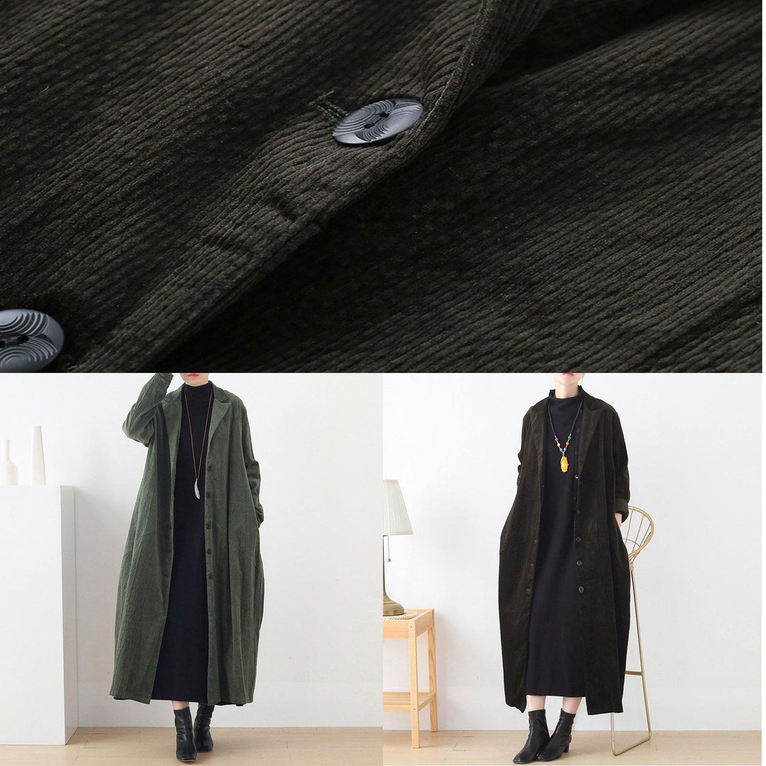 Drune | army green Mode Kleidung Inspiration Anzugkragen gestreifte Damenmäntel