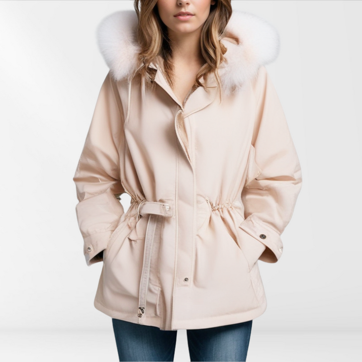 Drune | Damen-Daunenjacke mit abnehmbaren Kragen