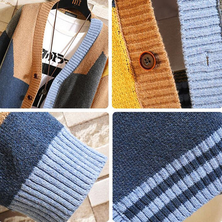 Drune | Bunte, Bequeme Strickjacke für Herren